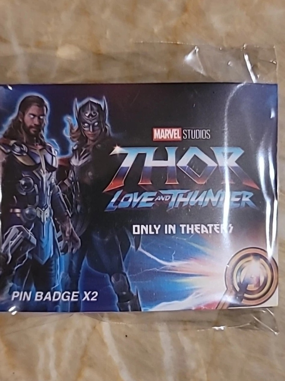Thor Love and Thunder Disney Insiders Pin Set, x2 Marvel Mjölnir Stormbreaker